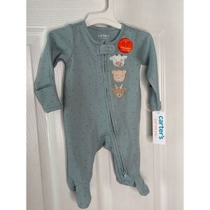Carter's Blue  Baby One-Piece Footed Zipper Sleeper